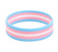 Transgender Pride Silicone Wristband - Trans Flag Bracelet, LGBTQ+ Equality Rubber Bangle, Unisex Support & Awareness Wristband