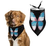 Transgender Proud Butterfly Dog Bandana Puppy Cat Scarfs Bibs Washable Triangle Kerchief Pet Gifts