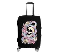 Transgender Proud Trans Skull Roses Funny Luggage Cover Washable Suitcase Protector Travel Baggage Covers