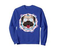 Transgender Pug Dogs Pet LGBTQ Transsexual Transgender Sweatshirt, Adult Unisex, Royal Blue, Medium