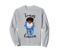 Transgender Queen Trans Woman Flag Happy Fun Funny Womens Sweatshirt