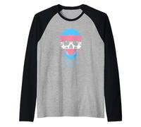 Transgender Skull Dripping Aesthetic Pride Month Raglan Baseball Tee