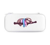 Transgender Sloth Trans Proud Carrying Case Compatible with Switch Hard Travel Storage Bag with 15 Game Card Slots