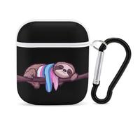 Transgender Sloth Trans Proud Compatible with Airpod 1/2 Case PC Scratch-Resistant Drop-Proof Protective Cover with Keychain White-style-13