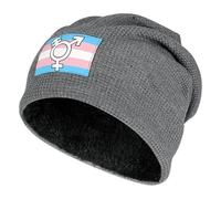 Transgender Symbol Flag Beanie Hats Winter Warm Skull Pullover Cap Cozy Knit Cap for Men And Women Gifts