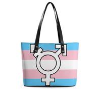Transgender Symbol Flag Tote Bag for Women Work Travel