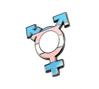 Transgender Symbol Trans Pride Flag LGBT Metal Gender Pin Badge