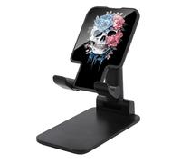 Transgender Trans Flag Skull Roses Trendy Foldable Cell Phone Holder Universal Adjustable Portable Stand for Travel