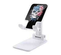Transgender Trans Flag Skull Roses Trendy Foldable Cell Phone Holder Universal Adjustable Portable Stand for Travel