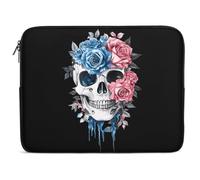 Transgender Trans Flag Skull Roses Trendy Laptop Bag Computer Carrying Case Lightweight Briefcases for Working