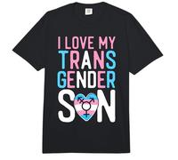 Transgender Trans LGBT Pride Rights Son Mom Dad I Love My Comfort Colors Adult Heavyweight T-Shirt