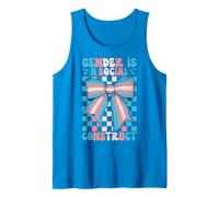 Transgender Trans Pride Flag Gender is A Social Construct Tank Top