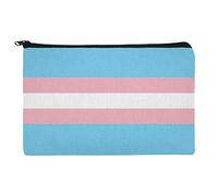 Transgender Trans Pride Flag Original Blue Pink White Makeup Cosmetic Bag Organizer Pouch