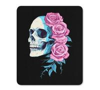 Transgender Trans Skull Roses Rectangular Non-Slip Mouse Pads Rubber Base Mouse Mat for Desktop Home Office 25 * 30cm