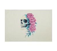 Transgender Trans Skull Roses Washable Table Mats Set Linen Placemats for Home Restaurant Hotel 31 X 44 Cm 1PCS