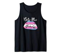 Transgender Vampire Lips Bite Me Comic Halloween Trans Pride Tank Top