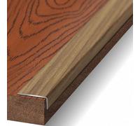Transition Strip 35 Inch Tile Edging Wood Grain Finish, Heavy Duty Non-slip Stair Edging For Wood Vinyl Laminate Floors, Aluminum L Shape Door Threshold Transition Strip, #6, Width35mm(1.4")
