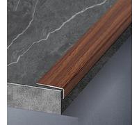 Transition Strip, Aluminum Stair Nose or, Step Edge Trim Guard Wood Grain, Tiles Transition Strip Cover, Stairs Threshold