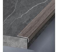 Transition Strip, Aluminum Stair Nose or, Step Edge Trim Guard Wood Grain, Tiles Transition Strip Cover, Stairs Threshold