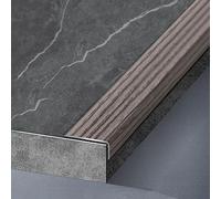 Transition Strip, Aluminum Stair Nose or, Step Edge Trim Guard Wood Grain, Tiles Transition Strip Cover, Stairs Threshold