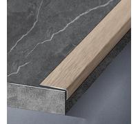 Transition Strip, Aluminum Stair Nose or, Step Edge Trim Guard Wood Grain, Tiles Transition Strip Cover, Stairs Threshold