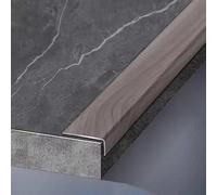 Transition Strip, Aluminum Stair Nose or, Step Edge Trim Guard Wood Grain, Tiles Transition Strip Cover, Stairs Threshold