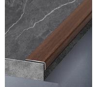 Transition Strip, Aluminum Stair Nose or, Step Edge Trim Guard Wood Grain, Tiles Transition Strip Cover, Stairs Threshold