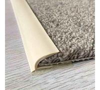 Transition Strip Carpet Edge Trim for 7-12mm Thick Carpet, Flexible Carpet Edge Binding, Carpet to Tile Transition Strip, Suitable for Home, Crowded Places(White,L400cm(157 1/2"))