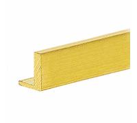 Transition Strip Doorway Uneven Floor Transition Strip Brass, Wood to Tile Floor Joint Trim, L Molding Threshold Divider Bar, Wall Decoration Edge Trim Cover(0.5x1.8cm(0.2"x0.71"))