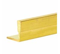Transition Strip Doorway Uneven Floor Transition Strip Brass, Wood to Tile Floor Joint Trim, L Molding Threshold Divider Bar, Wall Decoration Edge Trim Cover(0.4x1.45cm(0.16"x0.57"))