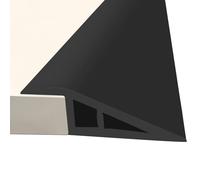 Transition Strip Floor Height Adjustment, 2 m x 5 cm, Self-Adhesive PVC Door Sill Strip, Floor Strips for Floors, Black, for 5 mm to 10 mm