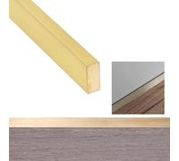 Transition strip, Floor Transition Strip Brass Trim for Wood to Laminate, Rectangles Solid Brushed Thresholds Gap for Entry, Narrow Tile Seam Bar for Home Fini(5x10mm(1/4"x3/8"))