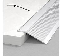 Transition Strip Flooring Transition Strip Aluminum Cuttable Flooring Reducer Molding Threshold Ramp Reducer Floor Threshold Strips Replacement Floor Strips Easy to Install (Silver 130cm/51i