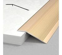 Transition Strip Flooring Transition Strip Aluminum Cuttable Flooring Reducer Molding Threshold Ramp Reducer Floor Threshold Strips Replacement Floor Strips Easy to Install (Gold 150cm/59in)