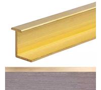 Transition Strip for Flooring, Brushed Brass Finish, 3/8" Wide Threshold Cover and Seam Binder for Tile and Wood Flooring