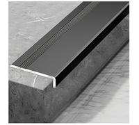 Transition Strip L-Shaped Metal Stair Nose Edging, Aluminum Alloy Stair Edge Protector, Easy Cuttable(Black,30x20mm(1.2x0.8in))