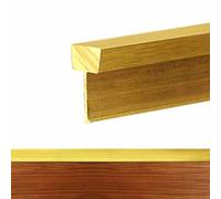 Transition Strip T Shaped Flooring Transition Strips, Flat Brass Gap Covering Threshold Strips, Extra Narrow Edging Trim Bar, Seam Binder for Wooden Flooring