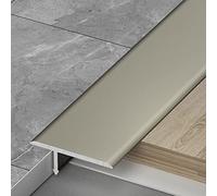 Transition Strip Tile to Wood Transition Strip/Threshold Bar, T-Style Capping Strip for Floor Seams/Divider Floors, Laminate Flooring Covering Strips (Color : Grey)