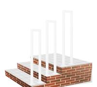 Transitional Handrail Fits 1 Steps Stair Railing U-Shaped Hand Rail for Outdoor Steps and Indoor Stair｜Garden Grab Rail for Cement Concrete Wooden Steps Floor Mount(50cm/20in)