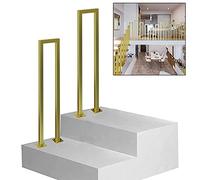 Transitional Handrail U-Shaped 1-Step Stair Railing for Outdoor Steps And Indoor Stair | Golden Hand Rails for Cement Concrete Steps And Wooden Steps (Size : 75cm(2.5ft))