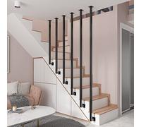 Transitional Metal Stair Grab Bar | Wrought Iron il Balustrade Post for Safety | Durable Stair Railing Banister & Garden Fencing (95cm/37.4inch)