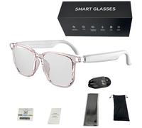 Translating Glasses, Hy-C8 Ai Wireless Bluetooth Translation Glasses, Smart 144 Language Real-Time Translator, Ai Translation Smart Glasses With Mic & Speakers (White)