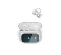 Translation Earphones Clip On OWS Open Ear Wireless Volume Digital Display Earphones Ytp204 (White, 6.5cm)