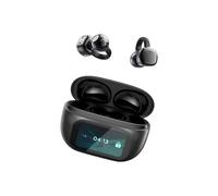 Translation Earphones Clip On OWS Open Ear Wireless Volume Digital Display Klik5u-bk2 (Black, 6.5cm)
