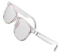 Translation Glasses, Open-Ear Stereo Speakers for Men Women, Blue Light Filter for Home/Office/Outdoor (White)