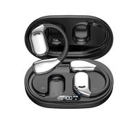 Translator Earbuds Bluetooth-Compatible 5.4 Real-time Two-Way Earbuds Long Battery Life Translation Earphones Touch Control for Travel Business Learning (Black)