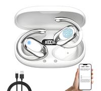 Translator Headphones AI Translation Earbuds - Real-Time Wireless Bluetooth 5.4, LED Display, 144 Language Support for Travel & Business (White)