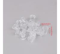 Translucent Advertising Nail for Glass Display Mounting, 10 PCS Frosted Plastic Screws with Invisible Transparent Brackets 14mm and 20mm Compatible(14 * 14MM)