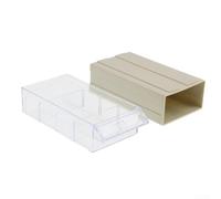Translucent Component Organizer Box Stackable Design(grey)