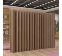 Translucent Crinkle Paper Room Divider Screen - Freestanding Floor to Ceiling Partition for Privacy, Stylish Interior Decor, Lightweight and Versatile Divider Solution